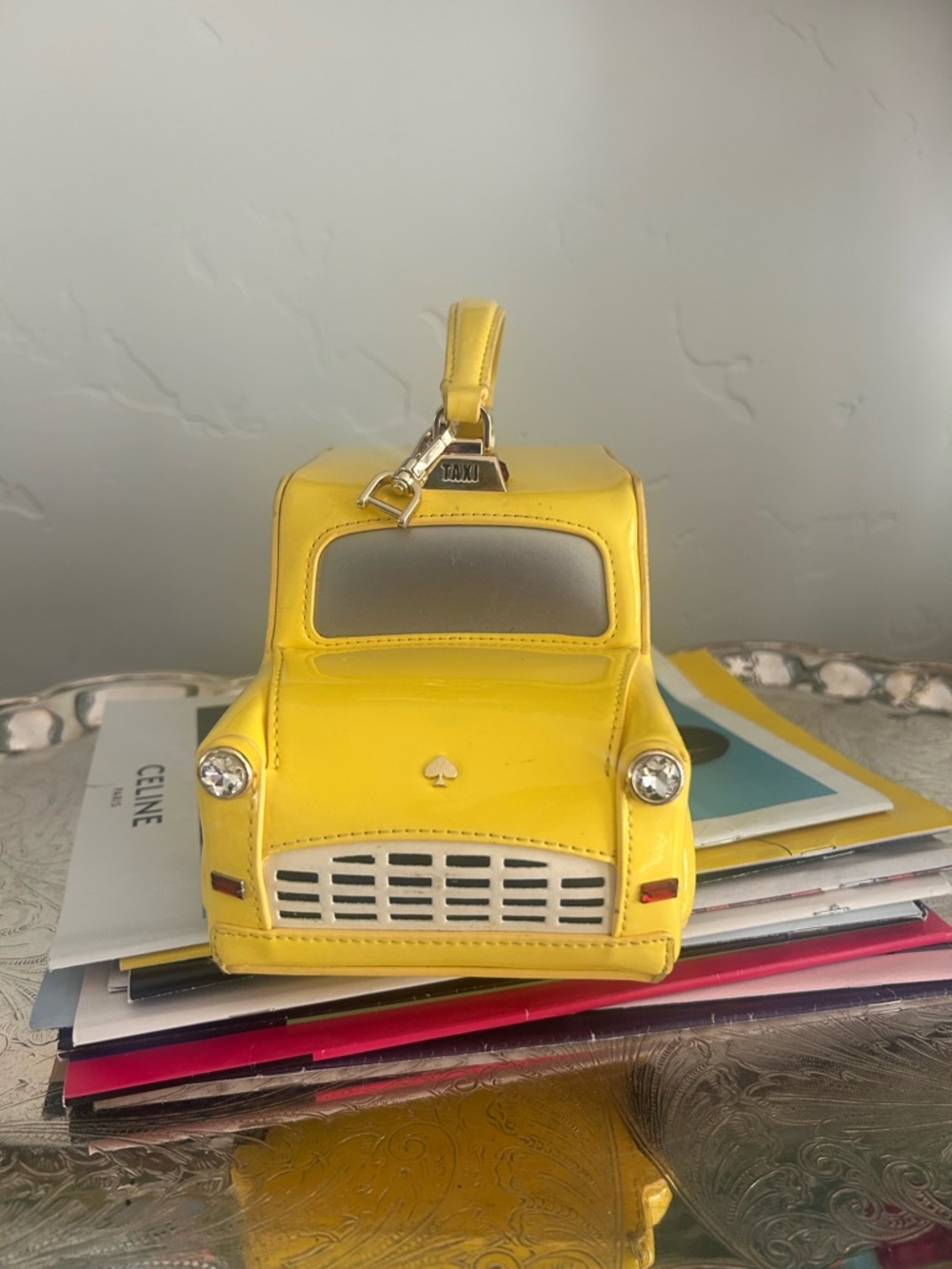 Kate Spade Kate's Taxi 1993 Yellow Novelty Handbag - Picture 6 of 7